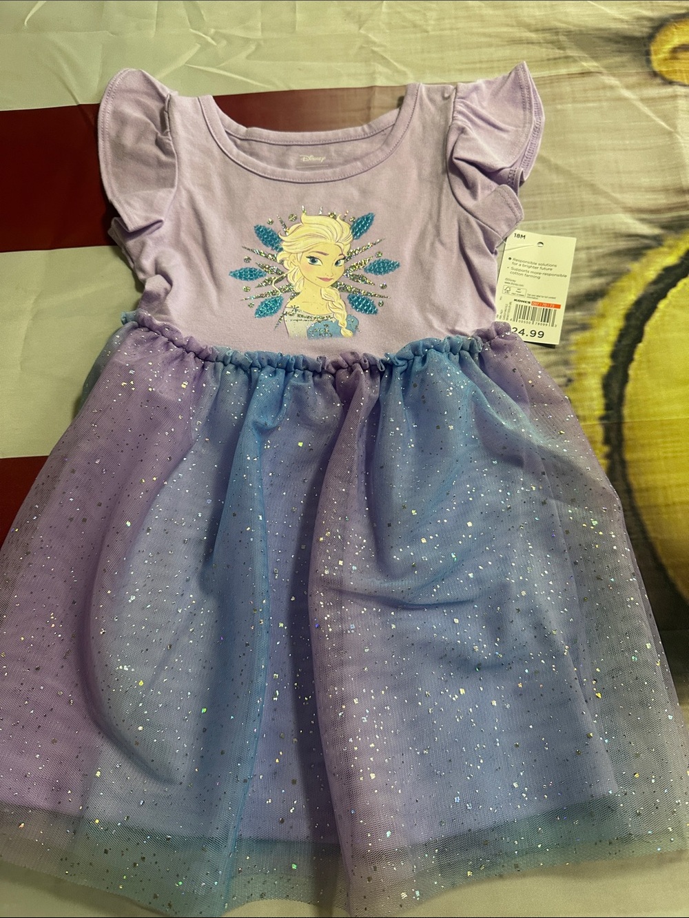 Disney Lavender & Blue Elsa Sparkle Tulle Dress Dress